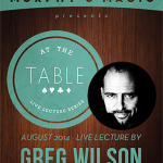 At The Table Live Lecture Gregory Wilson